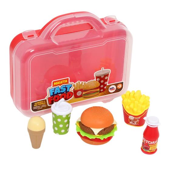 Imagem de Brinquedo Infantil Maleta Fast Food Didática Lanche Colorido