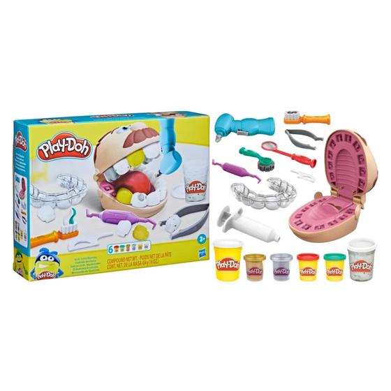 Imagem de Brinquedo Infantil Massinha de Modelar Brincando de Dentista Play Doh Hasbro - 15717