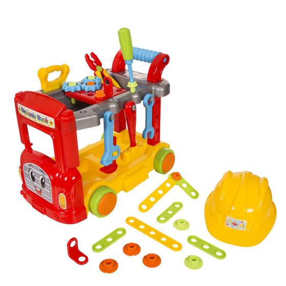 Imagem de Brinquedo Infantil Mechanic Truck Com Capacete - 32 Peças - Maral