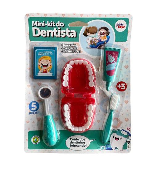 Imagem de Brinquedo Infantil Mini Kit Do Dentista Verde Com 5 Pecas - Paki Toys