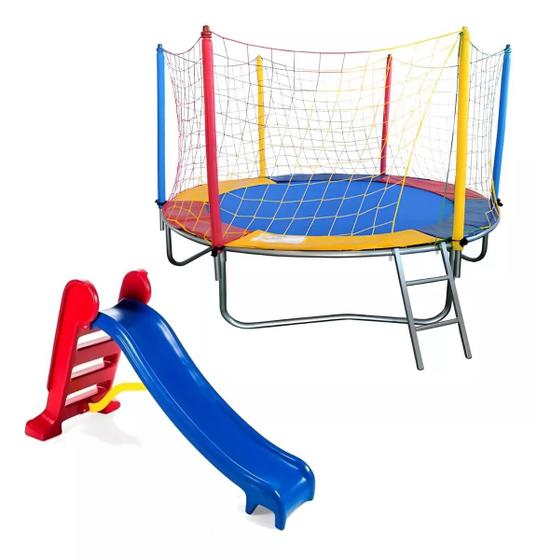 Brinquedo Infantil Pula Pula 2,30m e Escorregador Infantil Médio ...