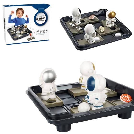 Imagem de Brinquedo infantil tabuleiro racha cuca astronauta puzzle