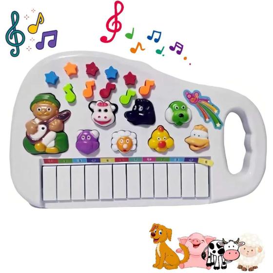 Brinquedo Infantil Teclado Fazendinha Educativo Brinquedo Para Menina Pronto Estoque - Atena