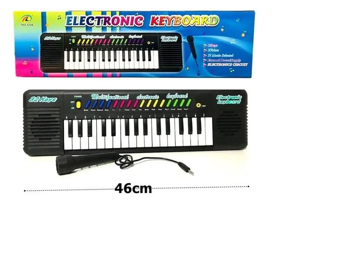 Imagem de Brinquedo Infantil Teclado Musical Piano com Karaokê e Microfone para Crianças