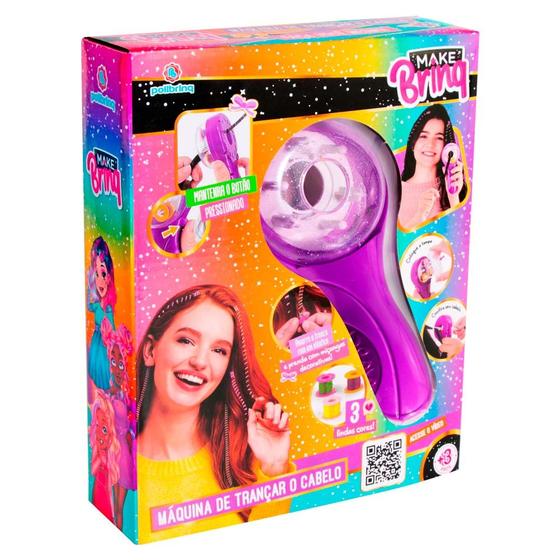 Imagem de Brinquedo Infantil Trançar Cabelo Colorido Polibrinq