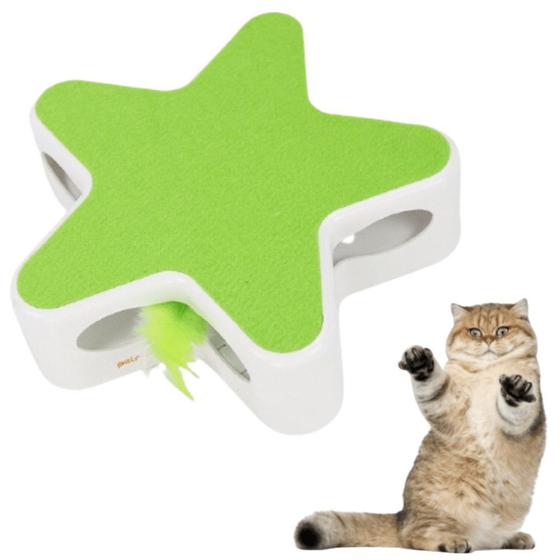 Imagem de Brinquedo interativo Gatos Estrela Giratória Cat - Verde