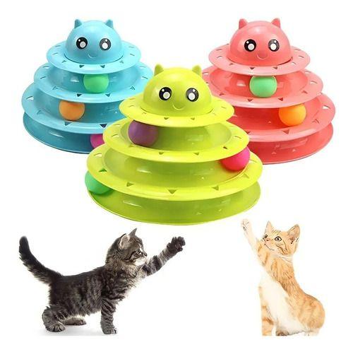 Imagem de  Brinquedo Interativo para Gatos Corre Corre Torre De Bolinhas Torre para Gatos