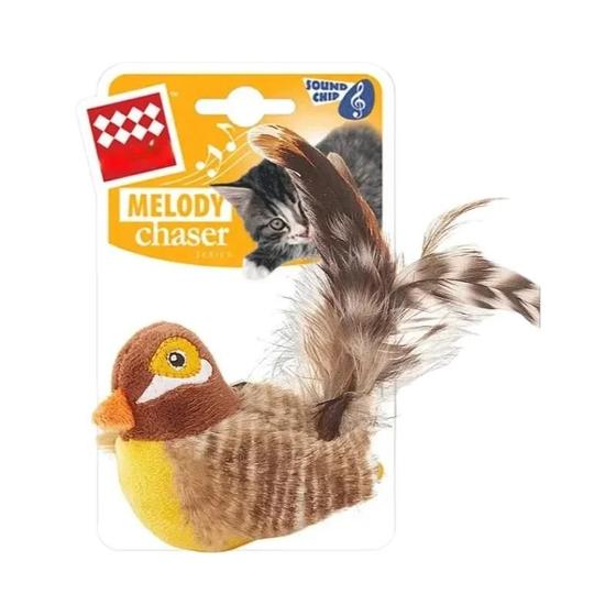 Imagem de Brinquedo Interativo para Gatos - Pássaro Voador com Asas Batendo e Catnip