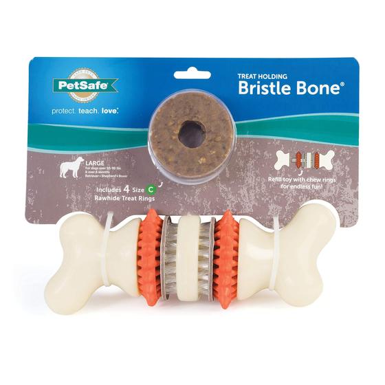 Imagem de Brinquedo Interativo PetSafe Busy Buddy Bristle Bone - Limpa Dentes para Cães