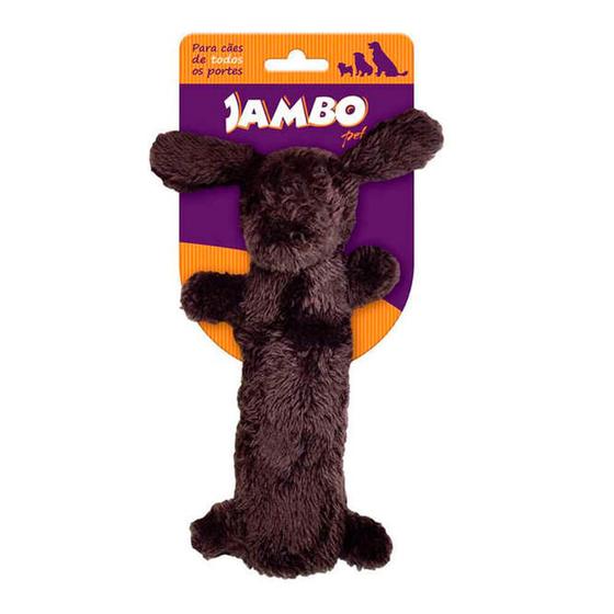 Imagem de Brinquedo Jambo Mordedor Barriguinha Plush Cão Marrom