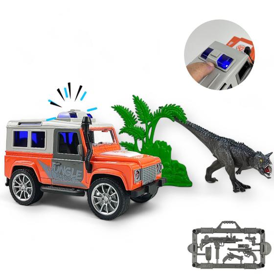 Imagem de Brinquedo Jeep expedição Jurassic Park Dinossauros Som e Luz