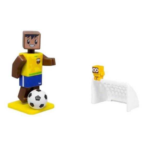 Imagem de Brinquedo Jogador de Futebol Acorda Coruja Amarelo Destro