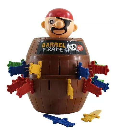 Imagem de Brinquedo jogo barril do pirata com espadas