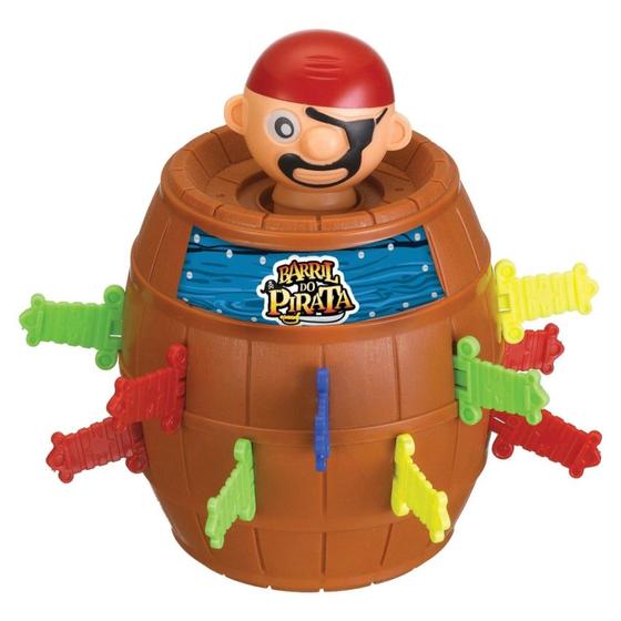 Imagem de Brinquedo Jogo Barril Pula Pirata Médio