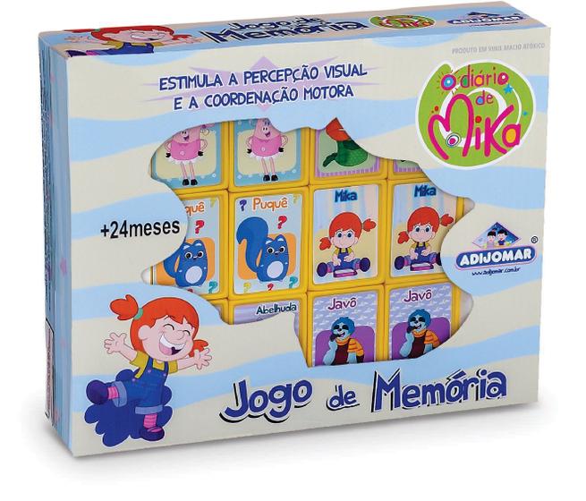 Brinquedo Jogo De Memoria O Diario De Mika Adijomar Brinquedos brinquedo-jogo-de-memoria-o-diario-de-mika-adijomar-brinquedos
