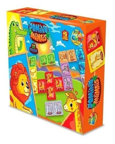 Brinquedo Jogo Dominó Dos Animais 28 Peças Infantil Ggb Plast Brinquedos Brinquedos De Montar 3337