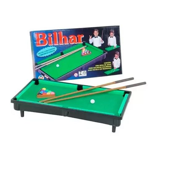 Imagem de Brinquedo Jogo Mesa De Sinuca Bilhar Snooker De Luxo Braskit