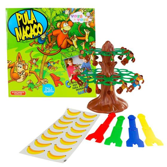 Imagem de Brinquedo Jogo Pula Macaco Catapultas Crianças Infantil Educativo