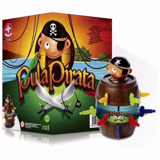 Imagem de Brinquedo Jogo Pula Pirata Clássico Tradicional Estrela