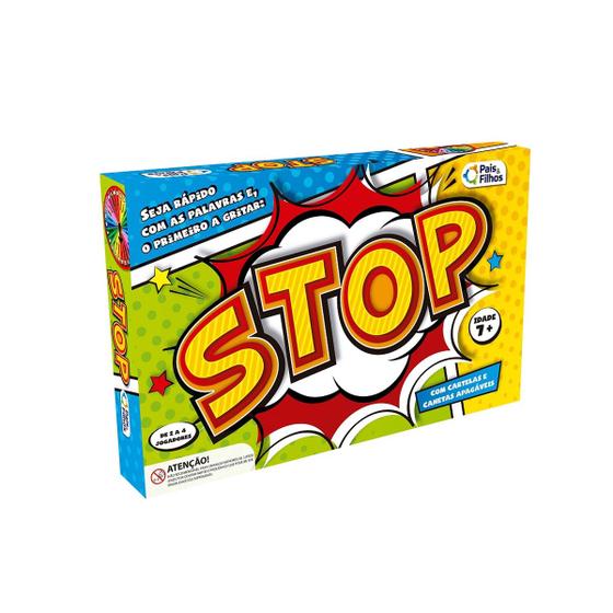 Imagem de Brinquedo Jogo Stop Diversão Família Roleta Canetas Educativo