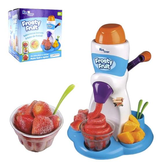 Imagem de Brinquedo Kids Chef Frosty Fruit com Acessórios Faz Sorvete De Frutas De Verdade - Multikids