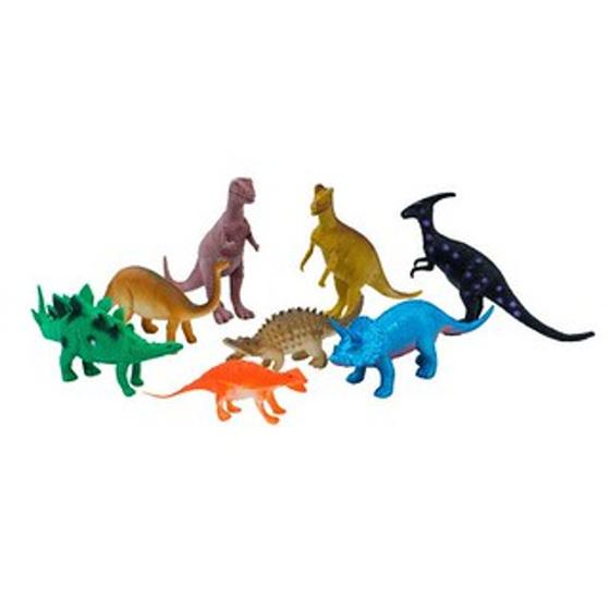 Imagem de Brinquedo KIT Animais de Plástico 08 Peças Jurássicos  - 59016
