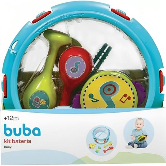 Imagem de Brinquedo Kit Bateria Infantil C/ Acessórios 7973 - Buba