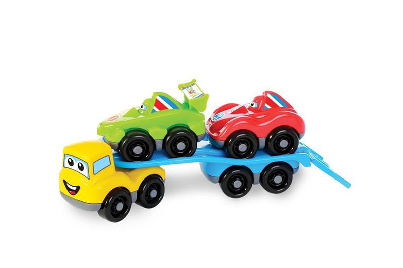 Imagem de Brinquedo Kit Carrinhos Infantil Com 26 Peças de Montar Maral Race Team
