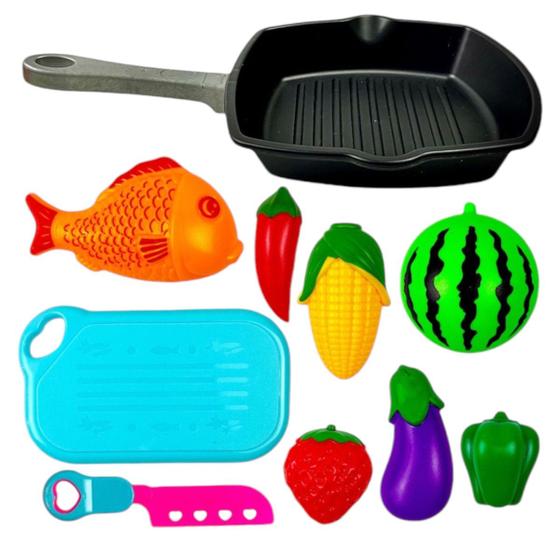 Imagem de Brinquedo Kit Cozinha Comidinhas Crec Crec tiras autocolantes Panelinha