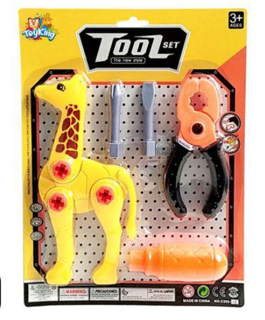 Imagem de Brinquedo kit de ferramentas em forma de girafa faça você mesmo
