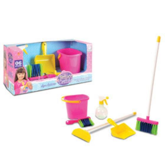 Imagem de Brinquedo kit de limpeza infantil com água e sabão
