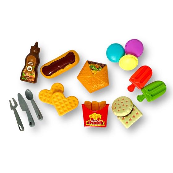 Imagem de Brinquedo Kit Fast Food Party em Plástico 19 Peças- Vencedor