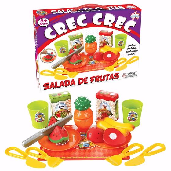 Imagem de Brinquedo Kit Infantil Comidinhas 4 Tipos Aniversário + Sorveteria +Vamos Lanchar + Salada Frutas Crec Crec Faz de Conta