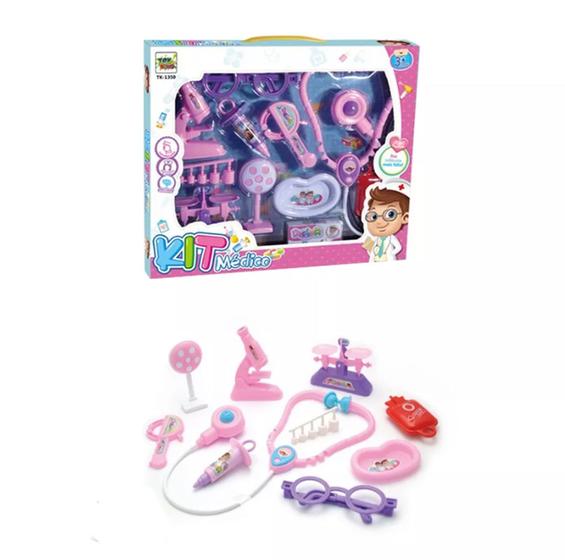 Imagem de Brinquedo Kit Médico Infantil Dr Menina e Menino Educativo