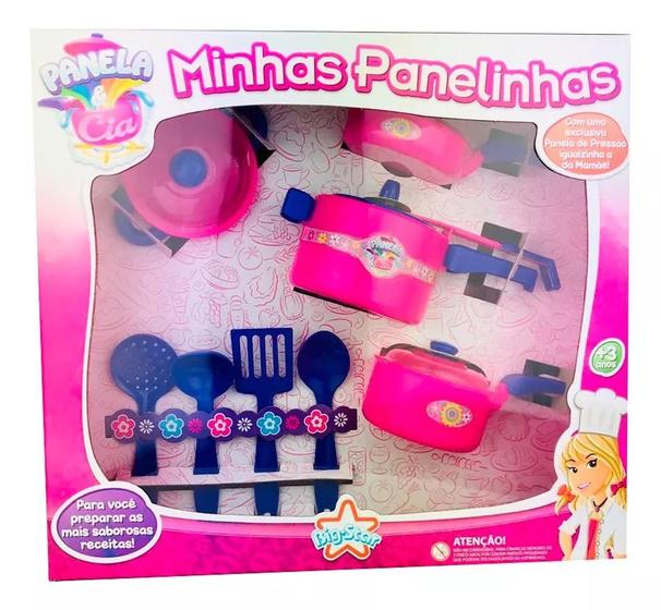 Imagem de Brinquedo Kit Minhas Panelinhas Infantil Panela E Cia Big Star Idade +3 anos