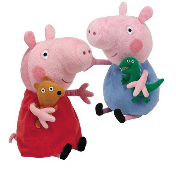 Imagem de Brinquedo Kit Pelúcia Musical Peppa Pig E George