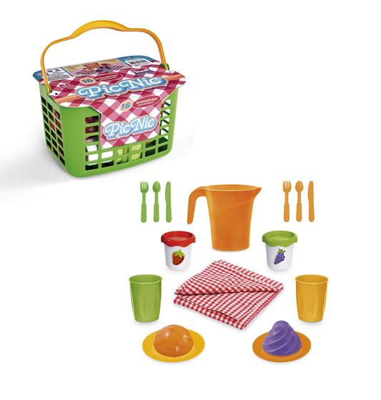 Imagem de Brinquedo Kit Pic Nic Cestinha 16 Acessórios Usual Infantil