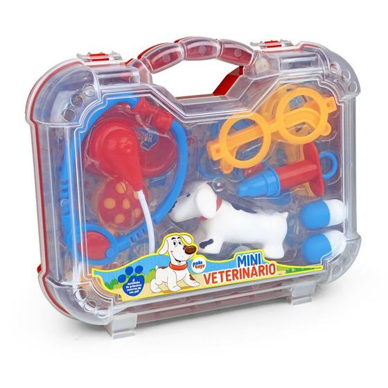 Brinquedo Kit Veterinário Infantil C/ Maleta Brincar De Medico E ...