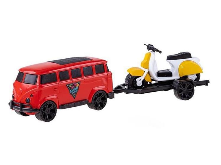 Imagem de Brinquedo Kombi com Lambreta Garage Summer Color Orange Toys