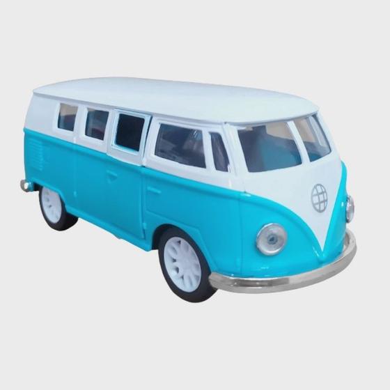 Imagem de Brinquedo Kombi Miniatura Coleção Fricção Escala 1:32 (Azul)