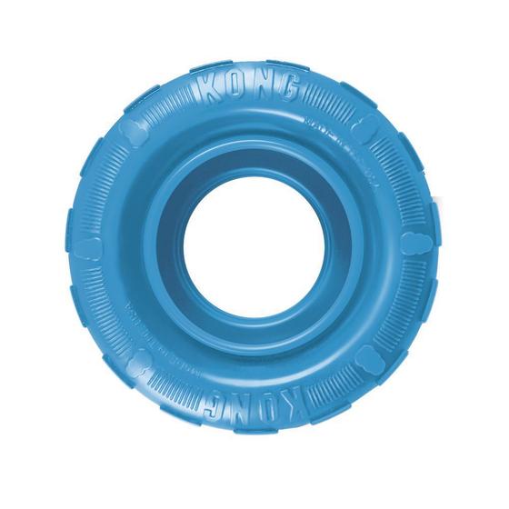 Imagem de Brinquedo kong tires pneu para filhotes azul medio  