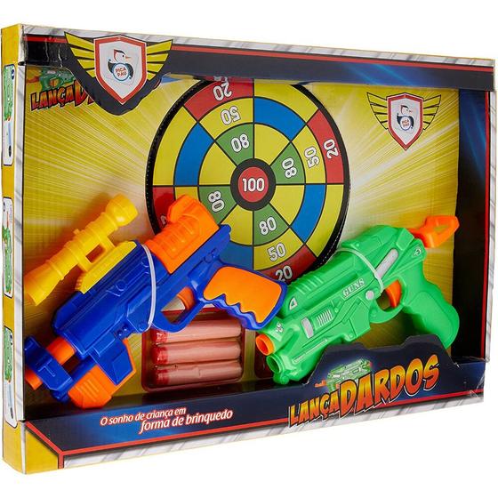 Brinquedo lanca dardos 2 armas - pica pau - Lançadores de Dardos ...