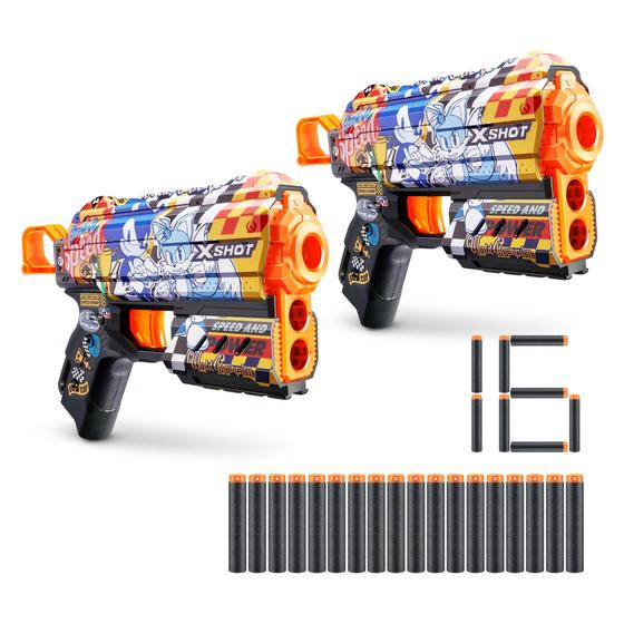 Imagem de Brinquedo Lançador de Dardos de Espuma XShot Skins Flux Sonic com 16 Dardos