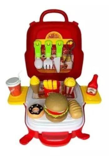 Imagem de Brinquedo lanchonete de hambúrguer sorvete maleta