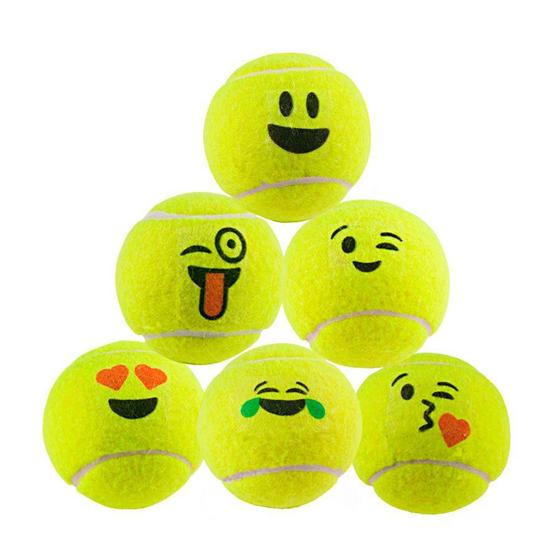 Brinquedo LCM Bola de Tênis Emoji para Cães - Cores Sortidas Menor preço em Brinquedo LCM Bola de Tênis Emoji para Cães - Cores Sortidas
