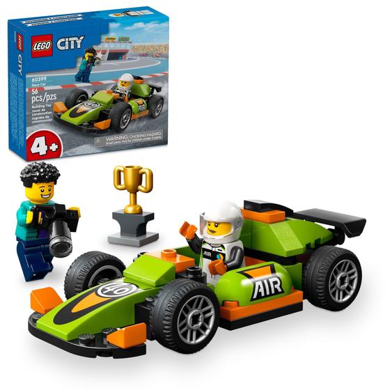 Imagem de Brinquedo LEGO City Green Race Car Classic Racing com minifiguras
