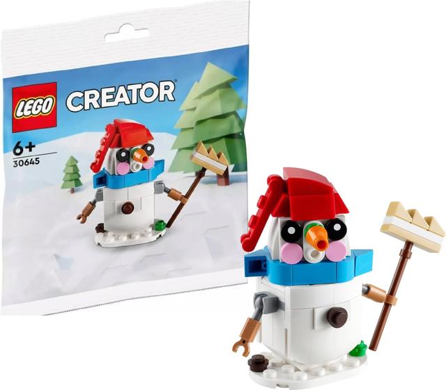 Imagem de Brinquedo LEGO Creator Snowman 30645 com 78 peças para crianças a partir de 6 anos