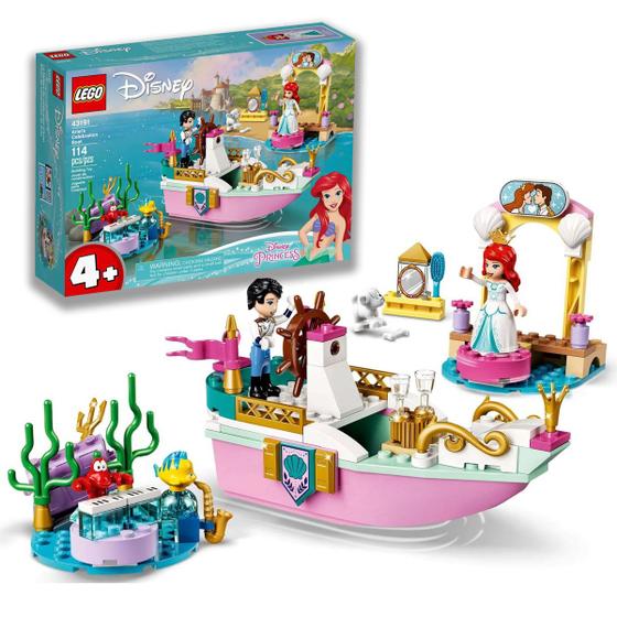 Imagem de Brinquedo Lego Divertido O Barco de Cerimonia de Princesa Ariel Disney Baby Infantil 114pcs +4 anos