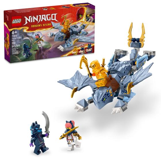 Imagem de Brinquedo LEGO NINJAGO Young Dragon Riyu com 3 minifiguras de 6 anos