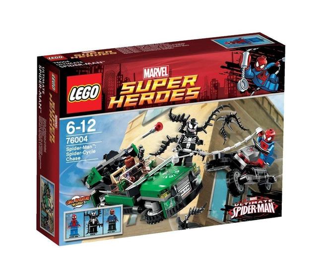 Imagem de Brinquedo LEGO Super Heroes Spiderman Spider Cycle Chase 76004